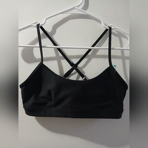ALO Yoga Black Cross-Back Sports Bra